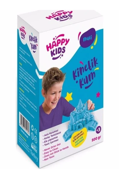 TURKAFONE Happy Kids Kinetik Kum - Mavi 500gr ürün görseli 1