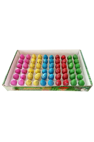 CT-TOYS 60 Adet Suda Büyüyüp Çatlayan Dinazor Yumurtası Rengarenk Dinozor Oyuncak ürün görseli 1