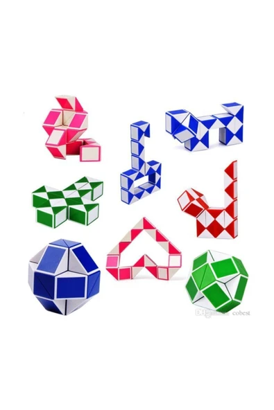 Çekirdek Zeka Yılan Oyunu, Kartela Sihirli Yılan Sabır Küpü Rubik's Snake ürün görseli 1