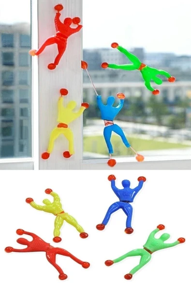 LEADER HOME 5 Adet  Cama Yapışan Örümcek Adam Oyuncak Birden Spiderman ürün görseli 1