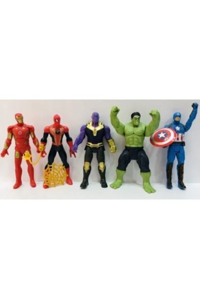 AVENGERS Thanos Hulk Spiderman Figür 11,5 cm - Resim 5