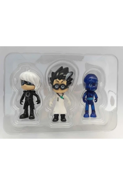 BFY TOYS Pijamaskeliler 3 Lü Figür Oyuncak Romeo Gece Ninjası Ay Kızı Pjmask Y058 ürün görseli 1