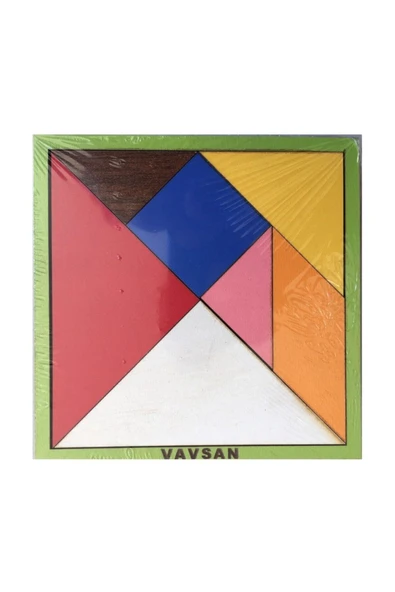 Tuğra Ahşap Tangram 7 Parça Yerli Üretim Eğitici Oyuncaklar Zeka Oyunları ürün görseli 1