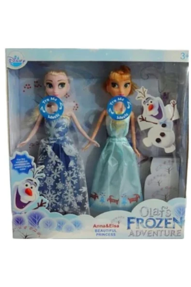 TURKAFONE Karlar Ülkesi Şarkı Söyleyen Elsa ve Anna Bebek Oyuncak 2'li ürün görseli 1