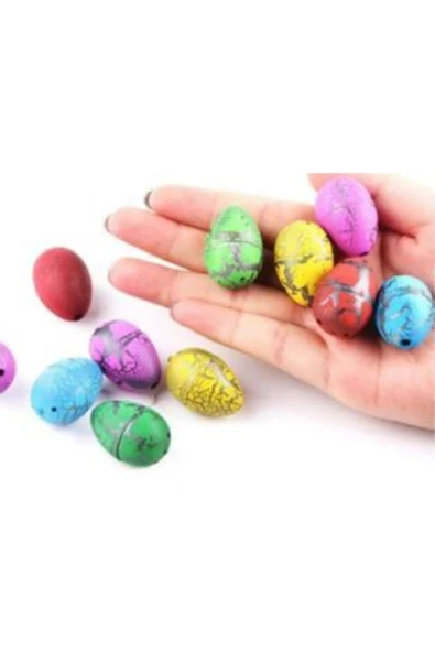 Erbek Plastik Çocuk Gelişim Oyuncaklar 3 adet  Suda Çatlayan Dinazor Yumurtaları: Oyuncak Seti Kız Erkek Çocuk Oyunc ürün görseli 1