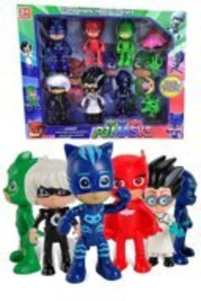 Prestij Oyuncak Pj Masks Pijamaskeliler Catboy Owlette Gekko 6'lı 10 Parça Oyun Seti 6lıpjstpjmskll ürün görseli 1