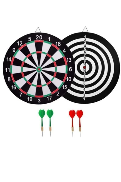 TURKAFONE 12 Inç 30 Cm Dart Seti Çift Taraflı 4 Adet Ok ürün görseli 1