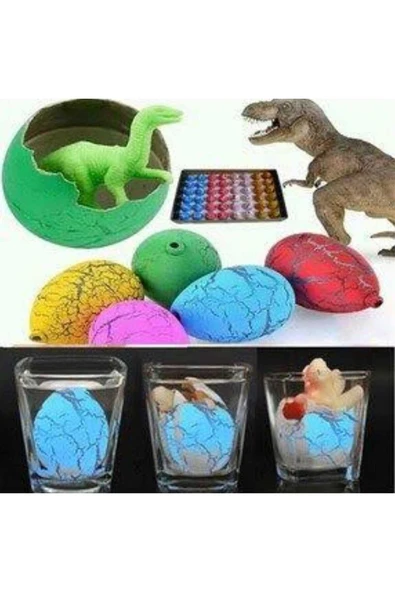 Orko Toys 5 Adet Dinazor Yumurtası Renkli Çatlayan Yumurtalar Büyüyen Hayvanlar Oyuncak Dinazor Yumurta ürün görseli 1