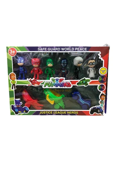 TukaShopping PJMASKS Karakter 3 Arabalı 6 Figürlü 9 Parça Set - TUKA ürün görseli 1