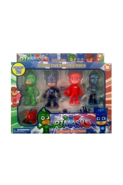 Harikalar Avm 4'lü Pjmasks Figür Oyuncakları Pijamaskeliler Figür Seti ürün görseli 1