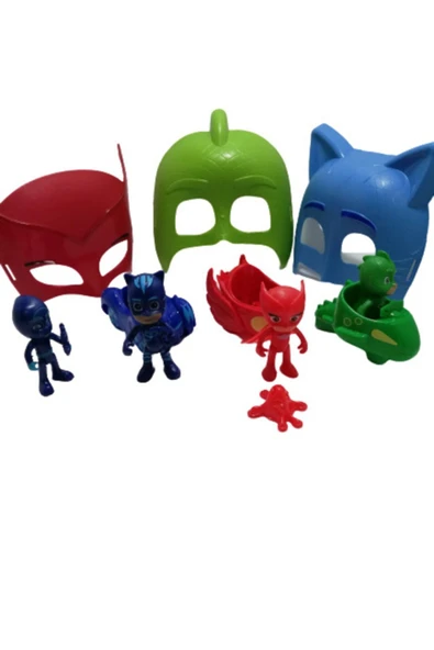 PJMASKS Arabalı Figür Oyuncak Seti Aksesuarlı Üstelik 3 Adet Maske ürün görseli 1