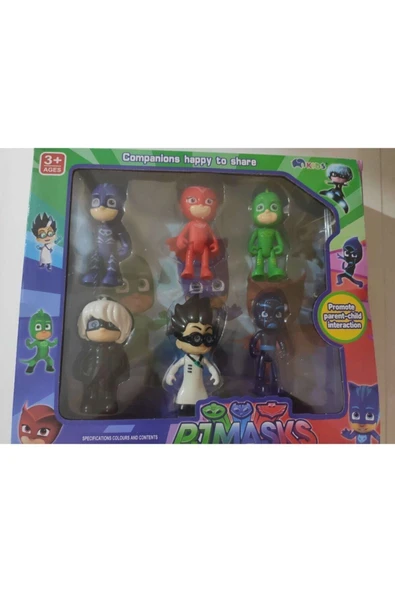 TURKAFONE Pjmasks 6'lı Pijamaskeliler Figür Seti ürün görseli 1