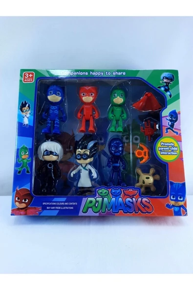 Dilbazshop Pijamaskeliler Pjmasks Figür Oyuncakları 10 Lu Set ürün görseli 1