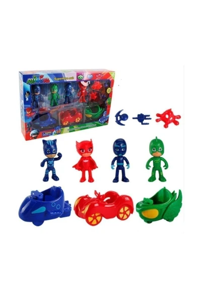 PJMASKS Arabalı Figür Seti Kutulu 10'lu Set ürün görseli 1