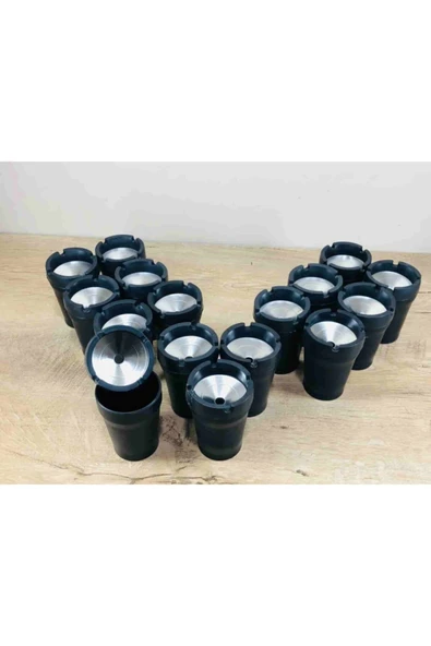 Kelepir Fırsatlar 16 Adet Kokuyu Dumanı Içine Hapseden Küllük Yanmaz Plastik Metal Hazneli Kül Tablası Mavi ürün görseli 1