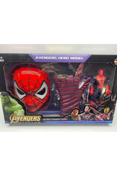 SPIDERMAN Spider Man Figür Örümcek Adam Oyuncak Figür,ışıklı Maske Ve Eldiven 3’lü Örümcek Adam Set ürün görseli 1