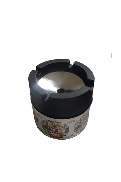 TURKAFONE 4'lü Cam Üstü Metal Kokusuz Küllük 425 Cc Desenli. ürün görseli 1