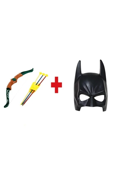 Limitless Trade Eğitici Öğretici Çocuk Oyuncaklar Ok Yay Vantuz Fırlatan Oyuncak Seti Ve Batman Maskesi ürün görseli 1