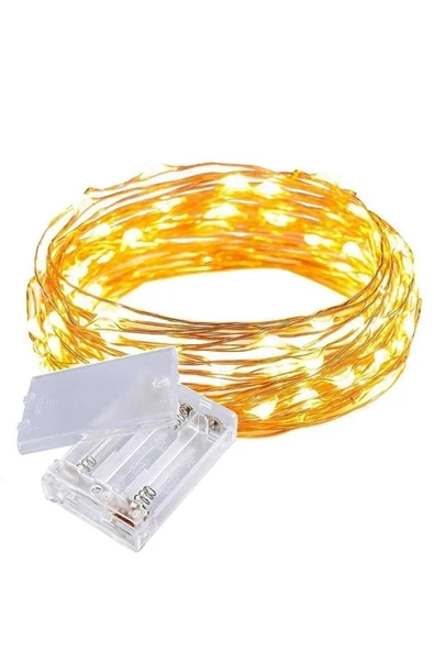 TURKAFONE 5 Metre Pilli Peri Led Tel Led Işık Dekoratif Led Aydınlatma Süs ürün görseli 1