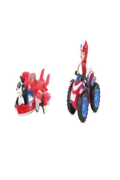 TURKAFONE Paw Patrol Kahramanlar Figürlerinden Kurtarma Uçağı -Ryder Ve Motoru ürün görseli 1