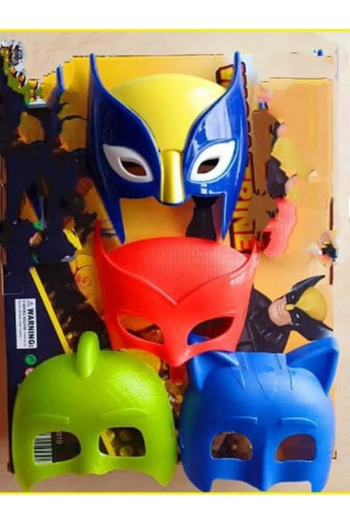 TURKAFONE Wolverine Logan Xman Işıklı Maske 3lü Pj Mask Işıksız maske Model Set ürün görseli 1