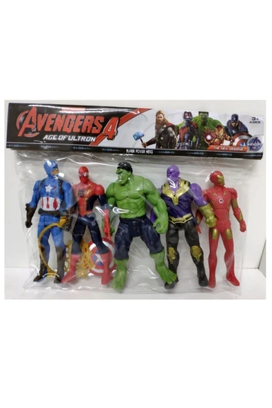 AVENGERS Thanos Hulk Spiderman Figür 11,5 cm - Resim 6