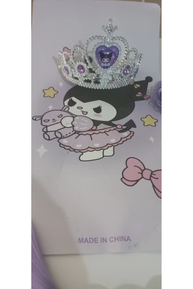 Butik kuromi taç kuromi saç örgüsü kuromi asa ürün görseli 1