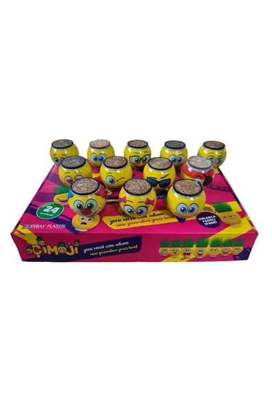 LuantraStore Çim Adam 12'likarışık Emoji Figürlü Anaokulu Ilkokul Ve Okul Öğrencileri Için Hediyelik 5-6 Cm ürün görseli 1