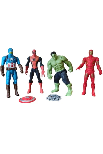 AVENGERS Endgame 4'lü Figür Set Işıklı Büyük Boy Yenilmezler Karakter Oyuncak Seti ürün görseli 1