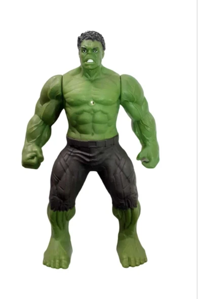 AVENGERS Süper Kahraman Yeşil Dev Adam Işıklı Hulk 15 CM - Resim 2
