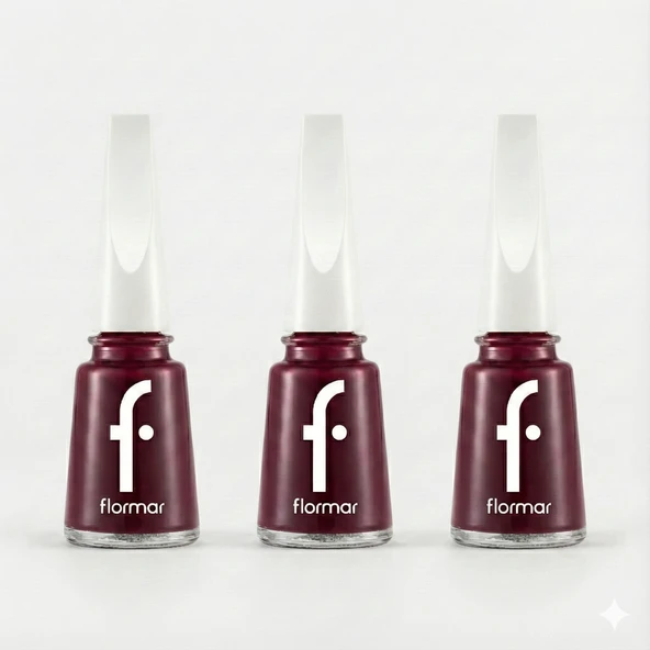 Flormar Klasik Oje 3'lü Avantaj Paketi - Derin Bordo (Şarap Kızılı) ürün görseli 1