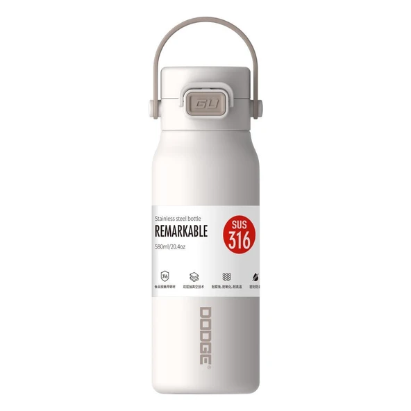 Dodge Çelik Termos Matara 580Ml Beyaz ürün görseli 1