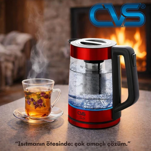 CVS DN 2346 Shifa Elektrikli Kırmızı Su Isıtıcısı ürün görseli 1