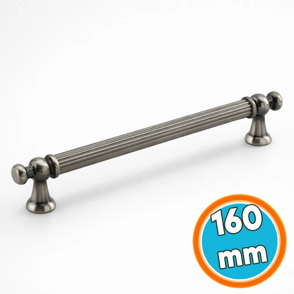Mobilya Çekmece Mutfak Dolabı Dolap Kapak Kulpları Kulb Kulpu Antik Nikel Metal Kulp 160 mm ürün görseli 1