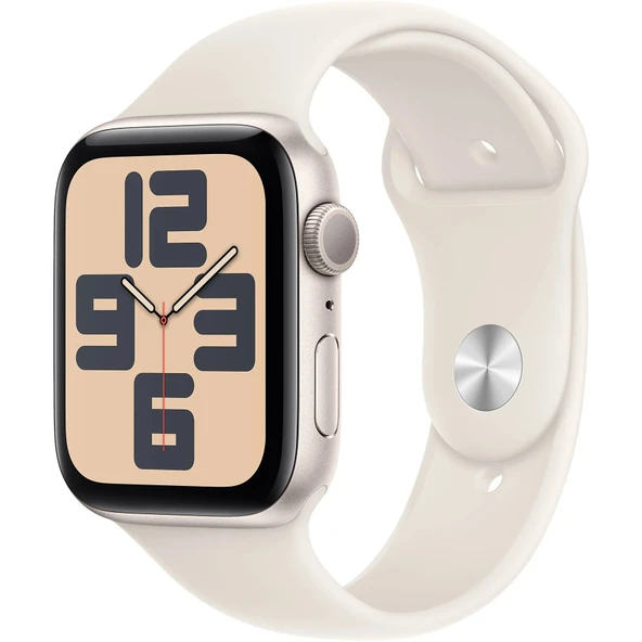 APPLE Watch SE GPS 44mm Starlight Aluminium Case with Starlight Sport Band - M-L VİTRİN ürün görseli 1
