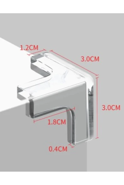 Mucit Home 4 lü Set Silikon Şeffaf Masa Kenarı Koruma Aparatı ürün görseli 1