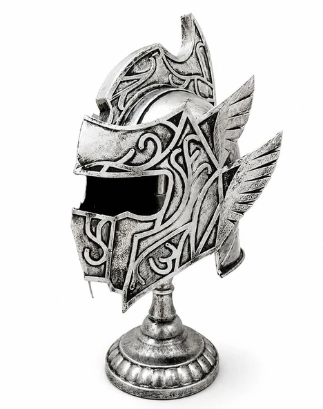 Fantastik Tasarımlı Miğfer Biblosu - Metal - 53x20 cm Dekoratif Obje ürün görseli 1