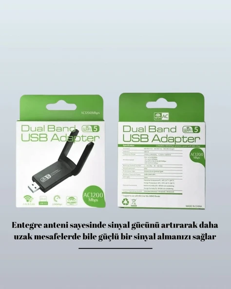 Ac1200 Usb Wifi Adaptör - Resim 4