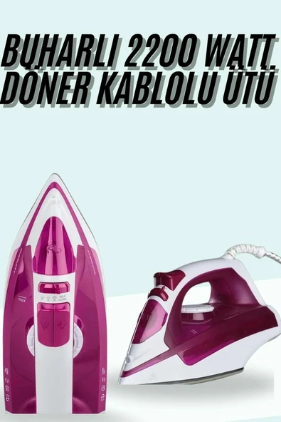Buharlı Ütü 2200 Watt Seramik Tabanlı Taşınabilir Kablolu Ütü ürün görseli 1