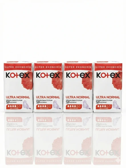 Kotex Ultra Normal Hijyenik Ped 24'lü Süper Ekonomik Paket x 4 Adet (Toplam 96 Ped) - Fırsat Seti ürün görseli 1