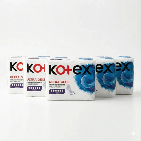 Kotex Ultra Gece Hijyenik Ped 6'lı Paket - 6 Adet Fırsat Seti (Toplam 36 Ped) ürün görseli 1
