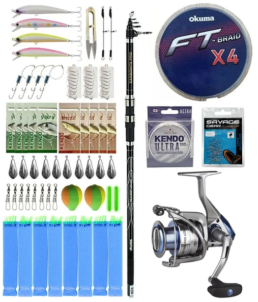 YekOutdoor Surf Olta Seti Okuma Carbonite Pro Tele Surf 420 cm Surf Kamışı&Okuma Safina Pro 8000 Olta Makinesi ürün görseli 1
