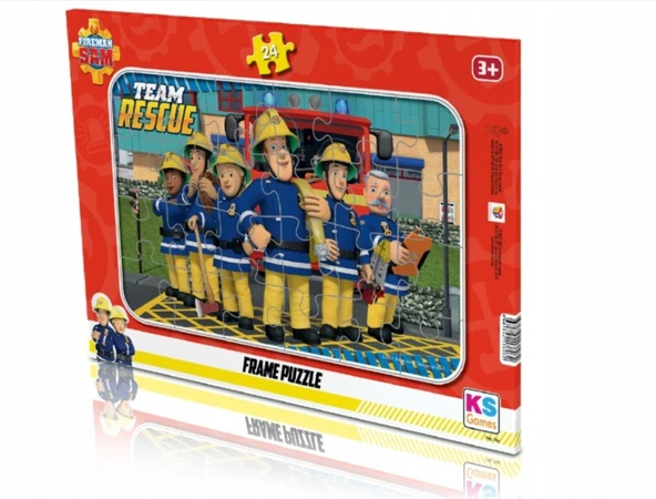 KS Puzzle 24 Parça Fireman Sam Frame Puzzle ürün görseli 1