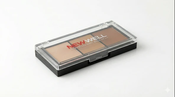 New Well Porcelain Make-Up 3'lü Highlighter Paleti - İkili Avantaj Seti (2 x 3'lü Palet) ürün görseli 1