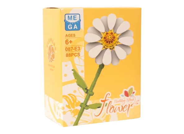 Building Block Flower 88 Parça Çiçek Papatya - Resim 3
