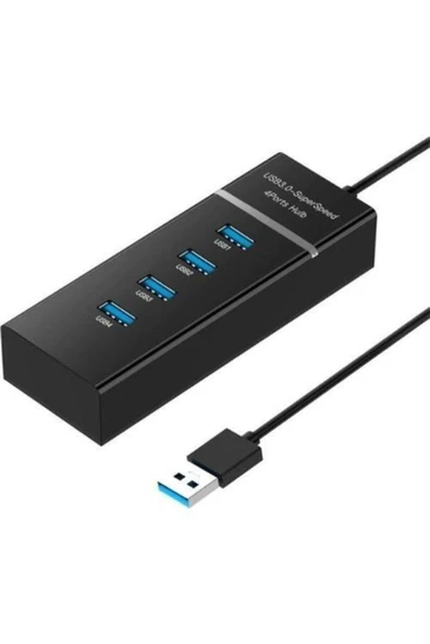 Süper Hızlı 4 Port USB 3.0 Hub Çoklayıcı (5Gbps Veri Aktarımı) ürün görseli 1