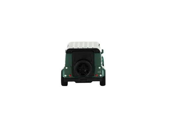 Die Cast Metal Çek Bırak Yeşil Jip - Resim 3