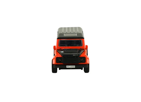 Die Cast Metal Çek Bırak Turuncu Jip - Resim 2