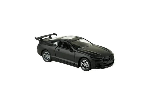 Die Cast Metal Sesli ve Işıklı Çek Bırak Siyah Yarış Arabası ürün görseli 1