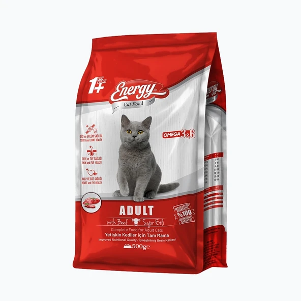 Energy Sığır Etli Yetişkin Kedi Maması - 500 g ürün görseli 1